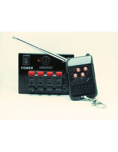 Sistema de disparo de pirotecnia de 4 canales con batería