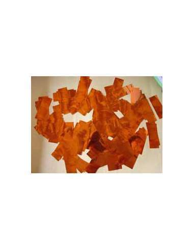 Confetti Naranja Metalizado Rectangular 2X5 cm